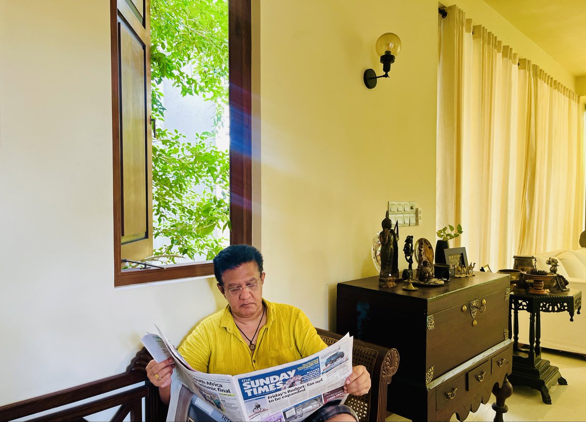 charith9's tweet image. Sunday morning vibes ☀️ … feeling free and relaxed, enjoying the weekend newspapers before diving into serious work. 🗞️☕ #SundayMood #WeekendReads #Charitha_Herath