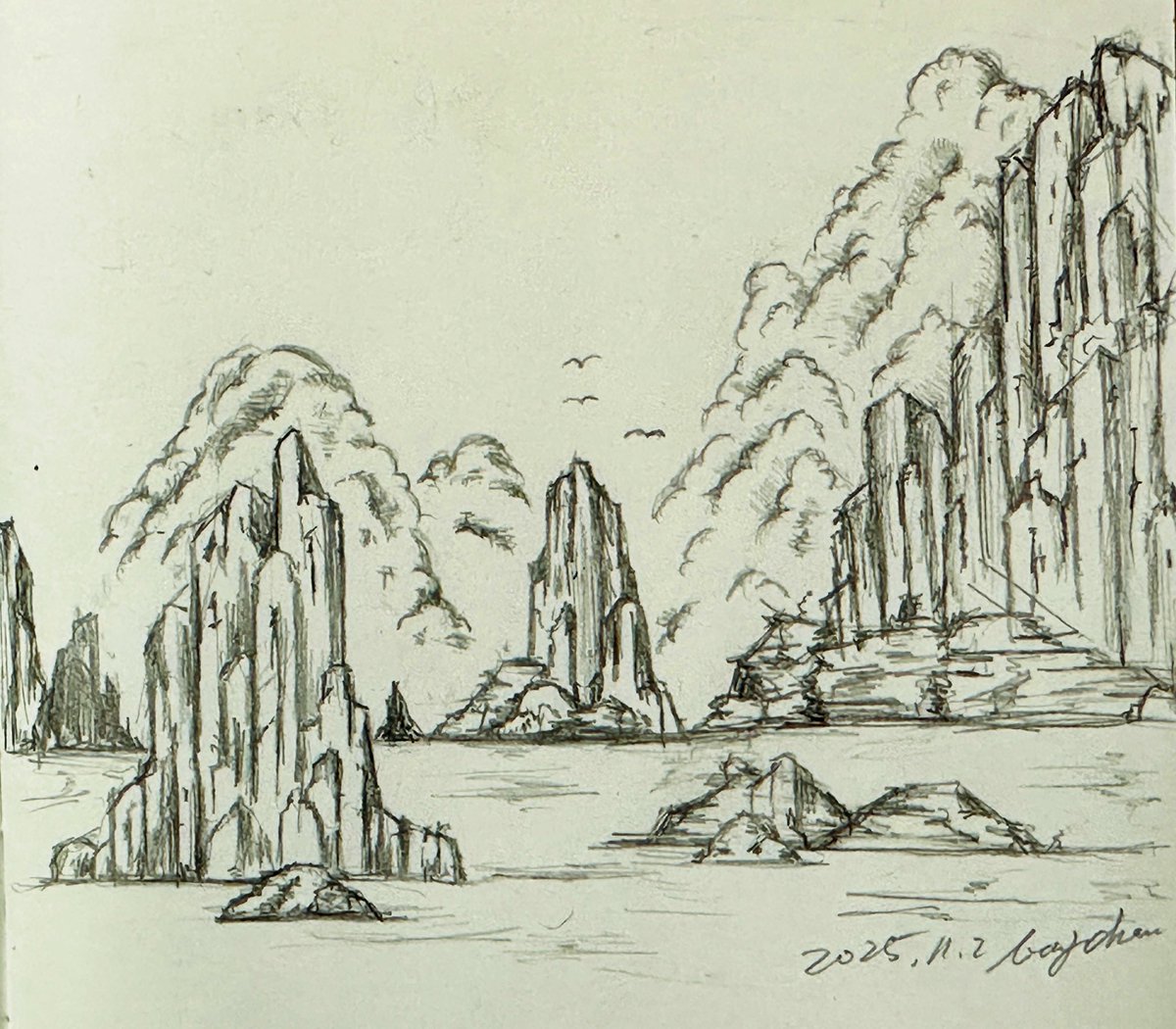 練一下畫個背景_(:3 」∠)_