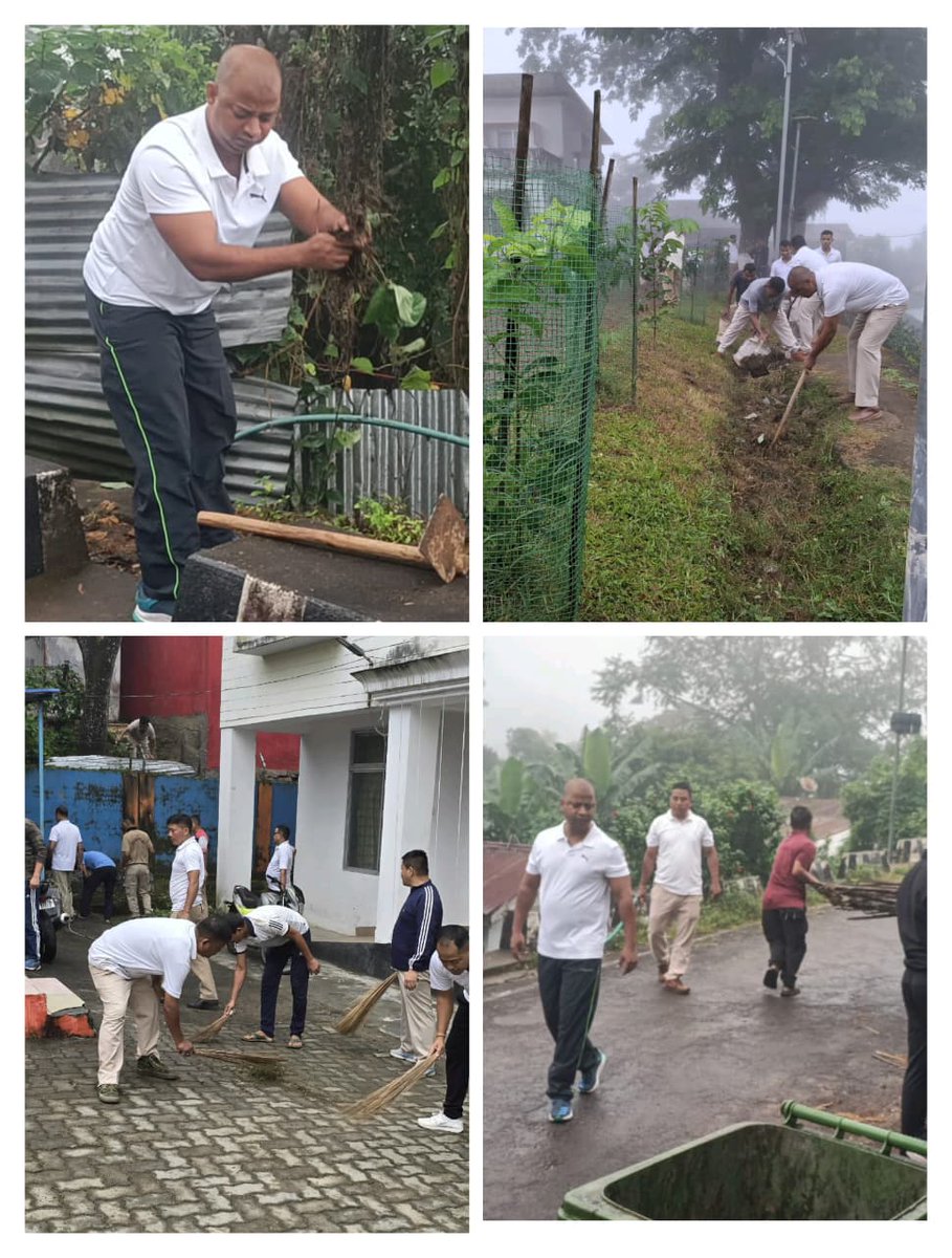 DimahasaoPolice's tweet image. A cleanliness drive is undertaken today across all police establishments in Dima Hasao District, highlighting our shared sense of duty towards a clean and organized workspace and environment. @assampolice @DGPAssamPolice @HardiSpeaks @DimaDipr @swachhbharat