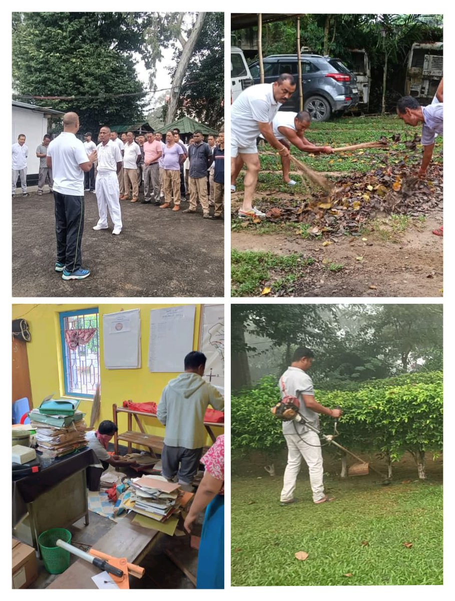 DimahasaoPolice's tweet image. A cleanliness drive is undertaken today across all police establishments in Dima Hasao District, highlighting our shared sense of duty towards a clean and organized workspace and environment. @assampolice @DGPAssamPolice @HardiSpeaks @DimaDipr @swachhbharat