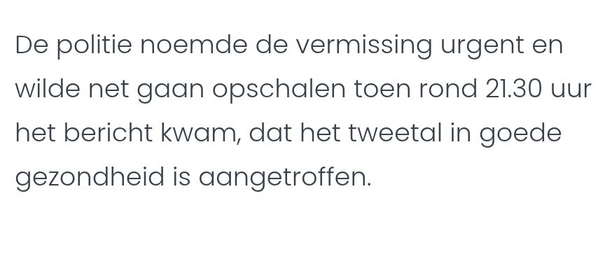 semlootsip's tweet photo. @BiancadB1980 @Aanstelleritis @POL_OostBrabant https://t.co/3ACOpK4Zzr
Dit bedoelt meneer. Na 3 uurtjes werden de meisjes gevonden. https://t.co/fh9Ko5UyNl
