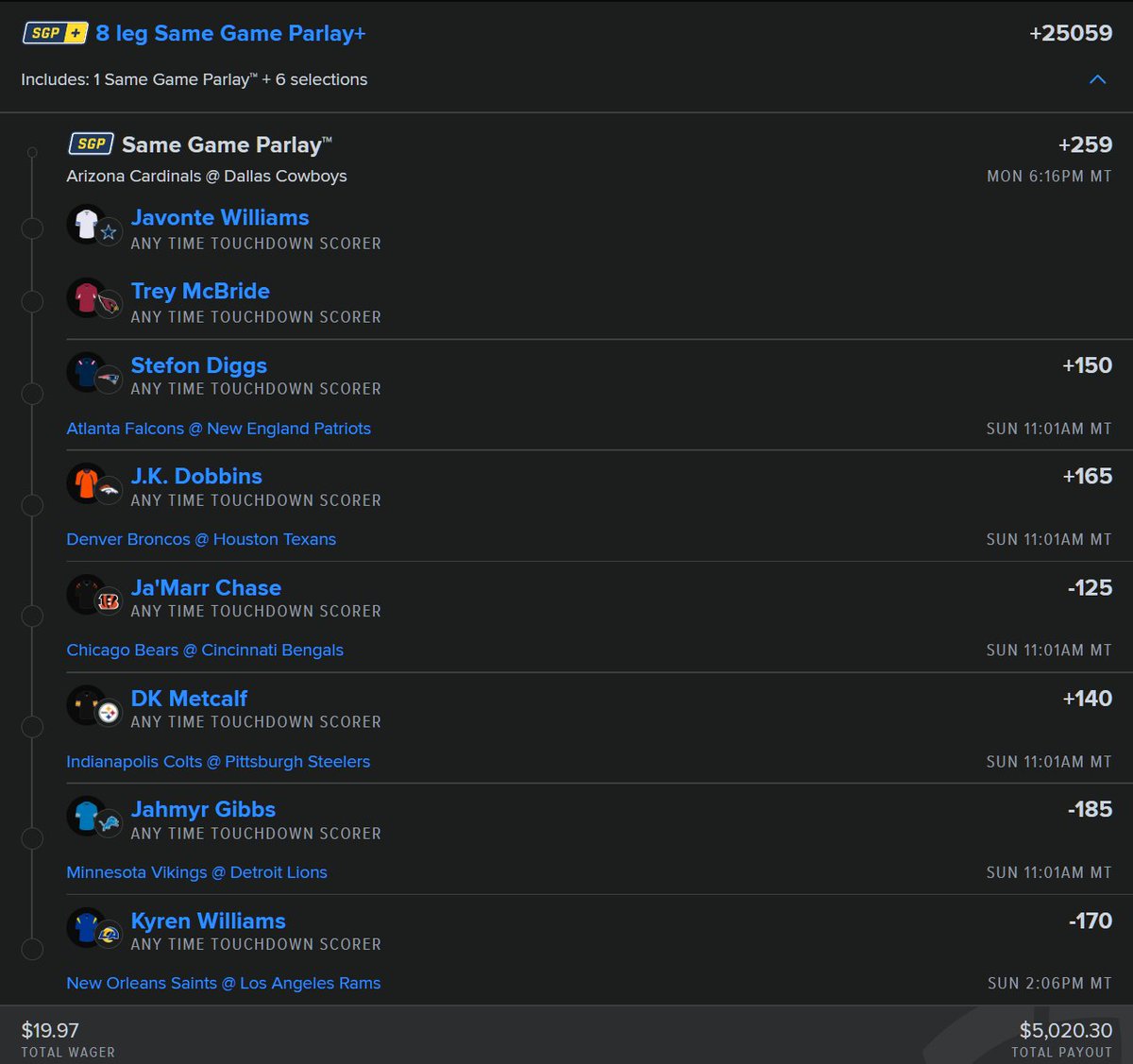 My favorite touchdown scorers for NFL week 9

$100 to 3 people who ♥️ when we sweep! 🧹🧹