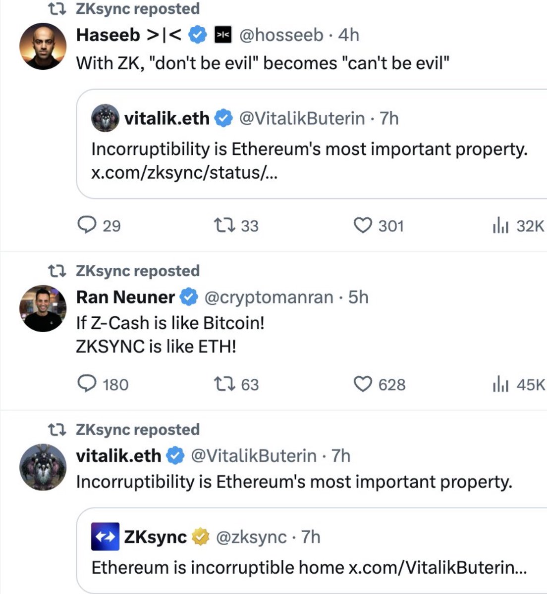 hackapreneur's tweet image. gm gm frens

one ques fr u is utility season narrative alive or dying?

with @zksync jump +80% after a repost i feel bull market is coming back

Or 

can Vitalik posts pump that hard?

If you ask me i will say yes, but only when the infrastructure is good.

#ZKsync had the…
