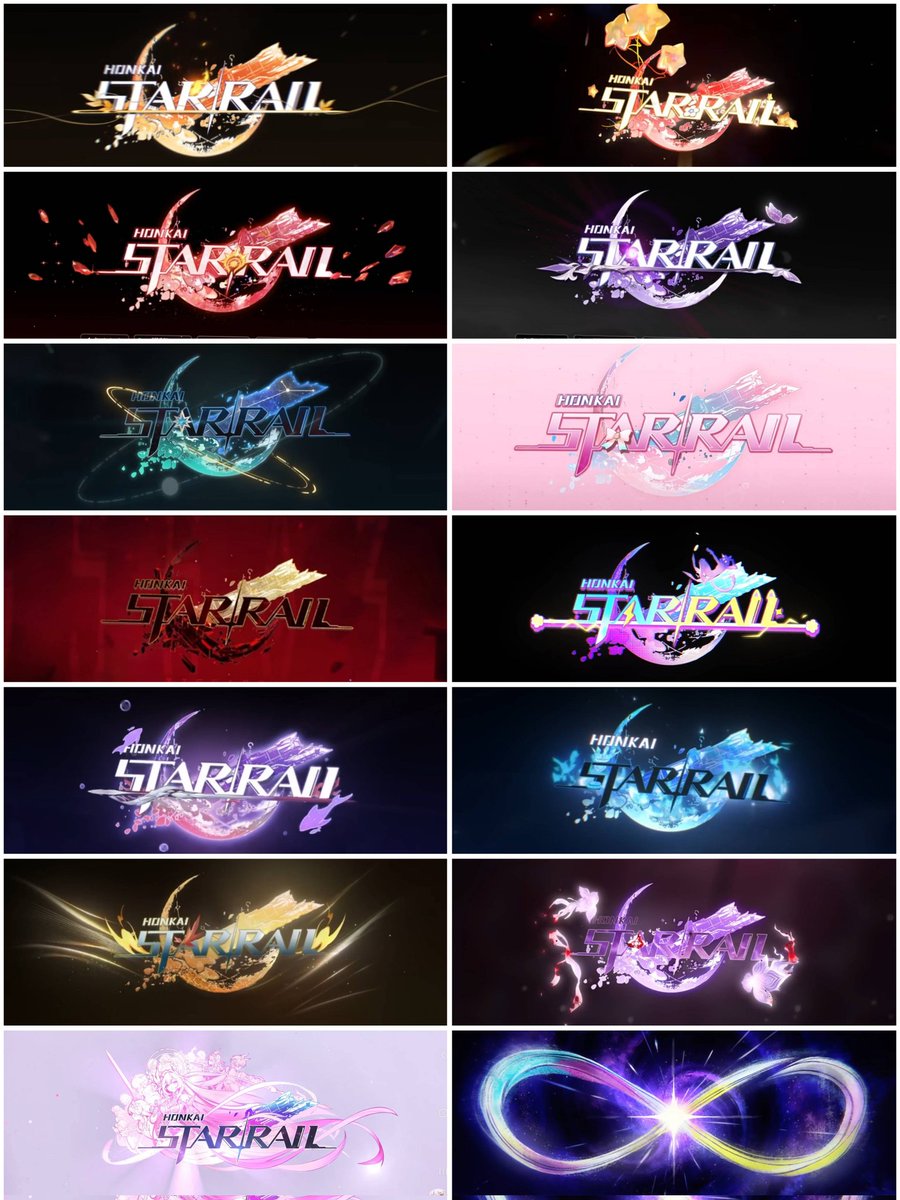 CyreneDaily's tweet image. Chrysos heirs themed HSR logos 

( can u guess the characters?)