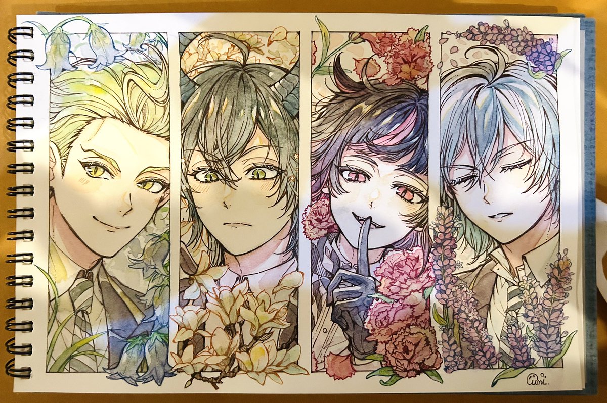 Savon3_'s tweet photo. ディアソムニア〜🌸💚
 #ツイステファンアート  #水彩画 https://t.co/5rP9tEfvwn