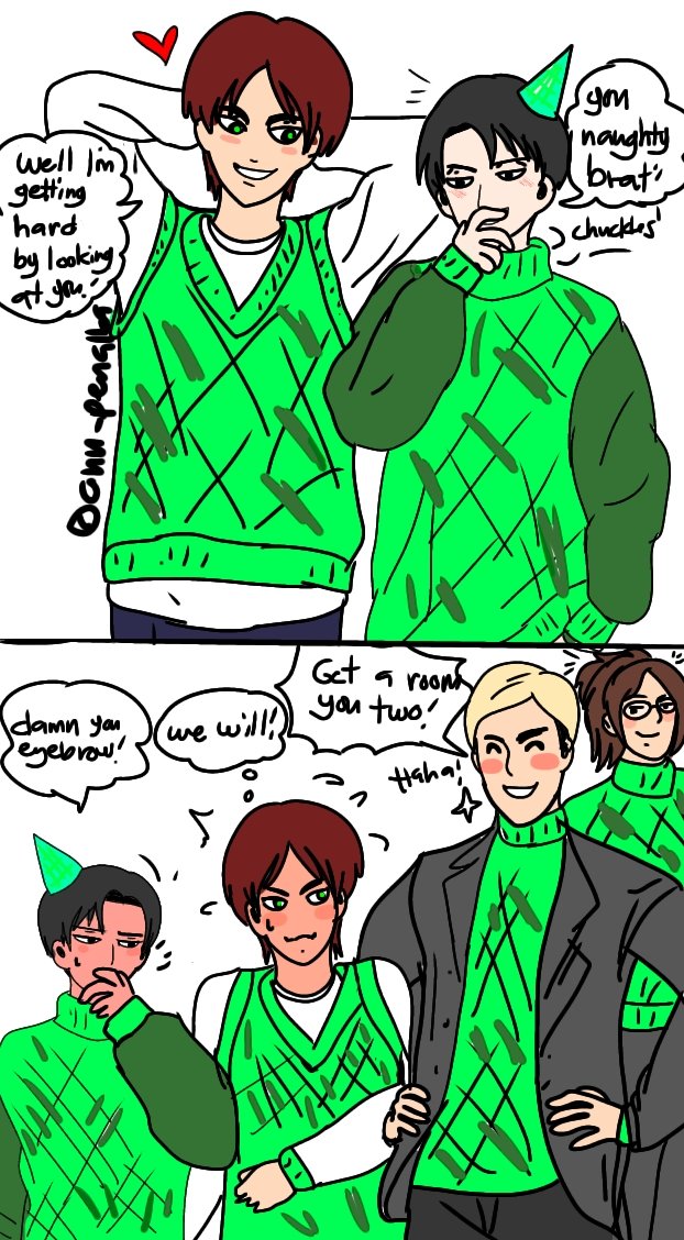 Good day minna 🥰  
I just saw the new official  so I doodle  it 😍❤️
Here's my fast doodle based on a recent official AOT illustration 🥰 

#ereri #riren  #rivaere  #attackontitan #fastdoodle  #yaoi