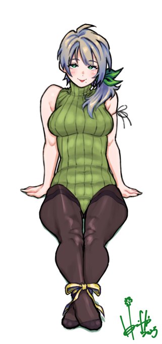 #いいタイツの日
リボンを結んでプレゼント🎀🍀 