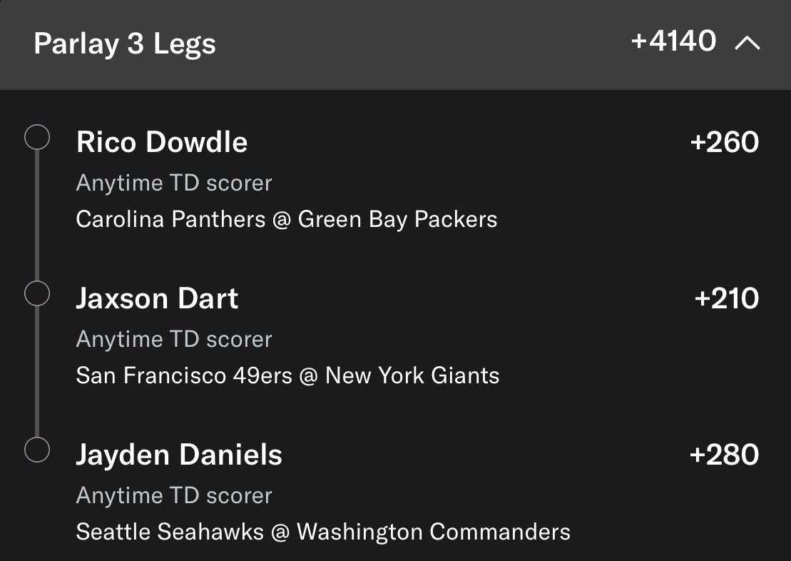 MJCLocks's tweet image. Anytime TD Parlay (+4140) 🚀

Hit ❤️ if you’re tailing

Make sure to Round Robin by 2s 🍀