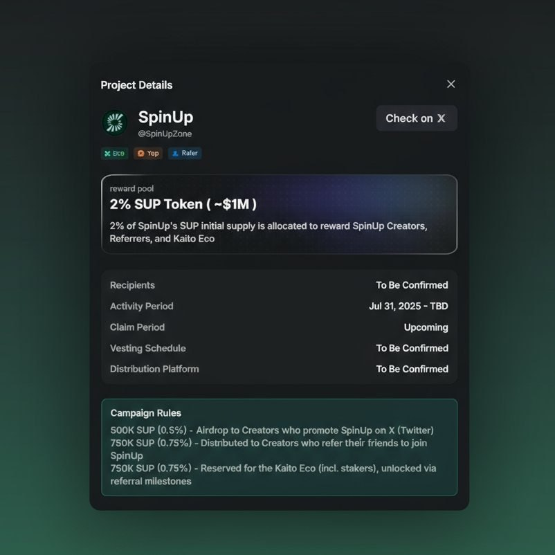 mkoc61's tweet image. tried the spinup flow this week
bridged into $HYPE with debridge, staked to get mHYPE and started racking up Drops

kaito yapper leaderboard is live, $HPP TGE mid november. up to 380% apr on mHYPE HYPE LP. 17k users and 694 launches show demand. @SpinUpZone shaping the #MemeFi