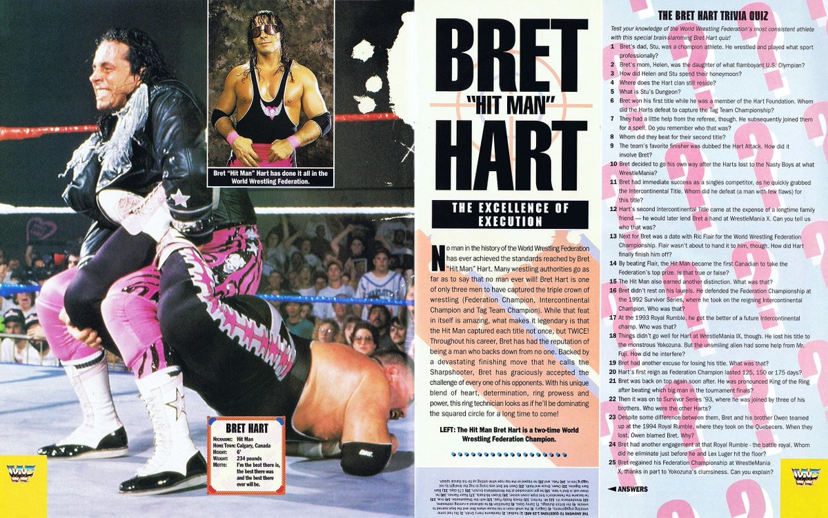 How well do you know The Hitman? 🤔 #WWF #WWE #Wrestling #BretHart