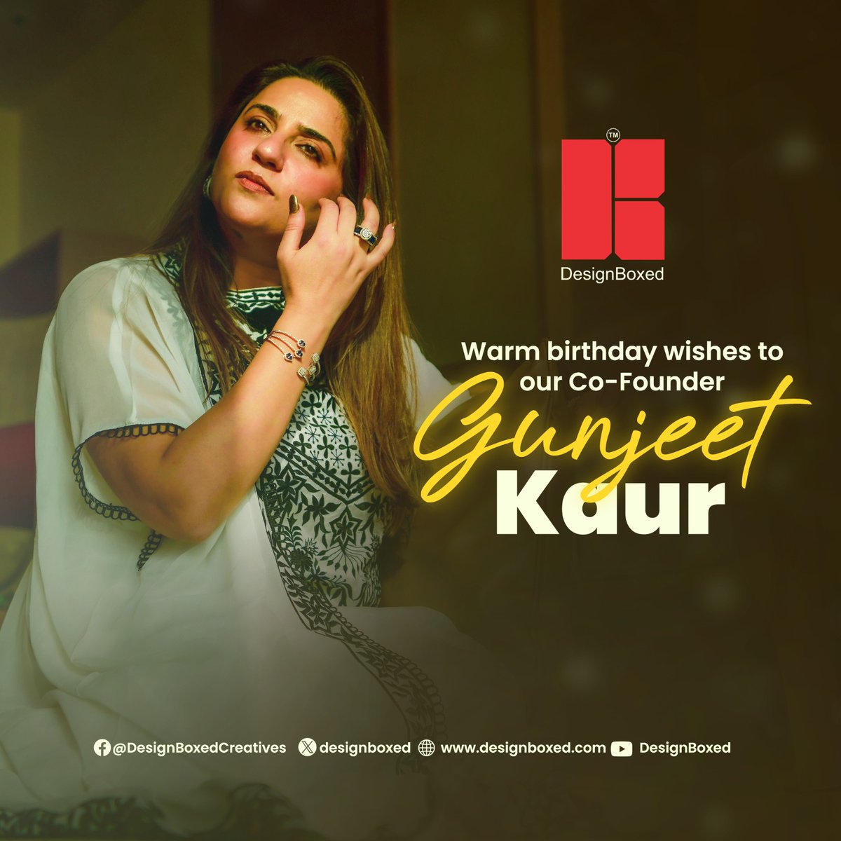 DesignBoxed's tweet image. Wishing our inimitable Co-Founder Gunjeet Kaur, a wonderful birthday filled with good times, good health and happiness. 
May you continue to lead us all with the same spirit, passion and grace.