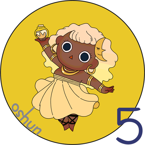 saruesyokai's tweet image. ～カリブの神話でわかるあなたの運勢～
【オリチャ占い：11月の占い結果】

生年月日の各数字（1桁ずつ）を合計し、８で割った「あまりの数」が「５」のあなたの守護オリチャ（精霊）は「恋愛・結婚」をつかさどるオチュンです。

守護オリチャがオチュンの人の運勢はこちら！
saruebooks.com/oricha/oshun.h……