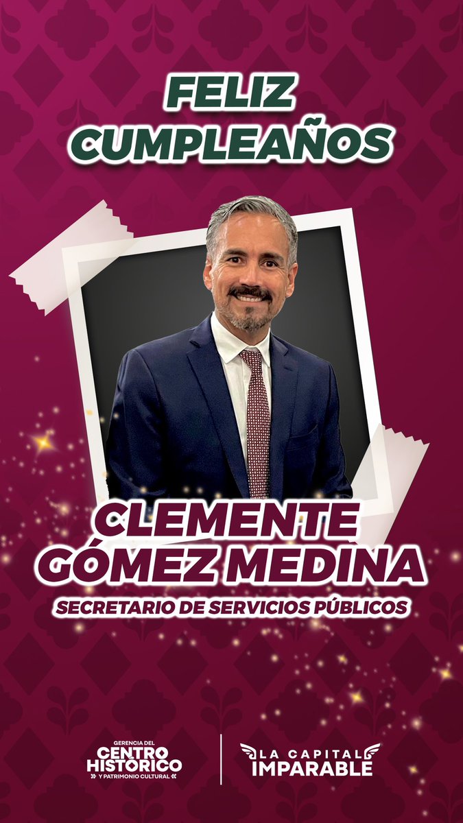 Muchas felicidades <a href="/ClementeGomezM/">Clemente Gómez Medina</a> , que este nuevo año esté lleno de grandes alegrías y bendiciones 🎂