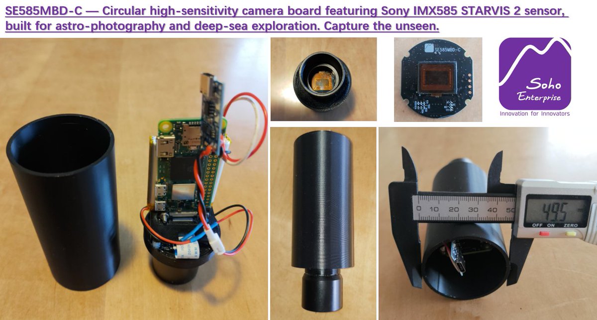 ltd_soho's tweet photo. SE585MBD-C — Circular high-sensitivity camera board featuring Sony IMX585 STARVIS 2 sensor, built for astro-photography and deep-sea exploration. Capture the unseen. #raspberrypi #libcamera #Astrophotography #NightPhotography #Nightscape #DeepSkyPhotography #UnderwaterPhotography https://t.co/T2R85ipiCE
