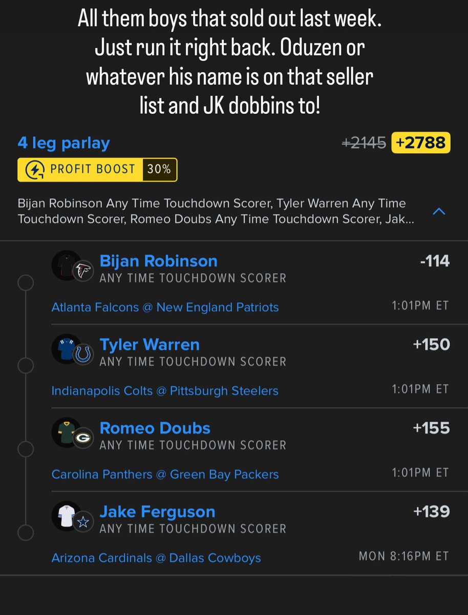 OSC_FIT617's tweet image. Last week Vegas sellers. Run them back this week. Oduzen, dobbins, worthy are a few honorable mentions! Them Vegas boys are set to go off this week! Flip the script. Bijon might score 3 TD after that shit he did vs MIA! NFL have a week to plan it lol #NFL #RIGGED #NFLScript #FBI