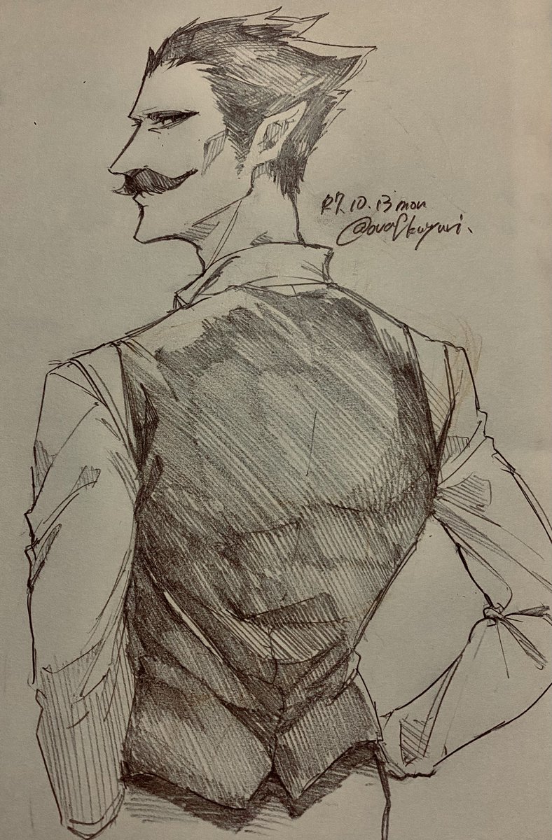 実は描いてたアナログ🪓👓🦇🎲ラクガキ(と捧げ物) 