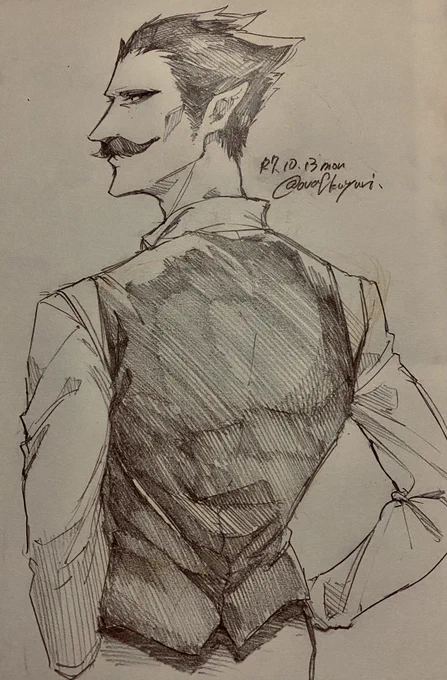 実は描いてたアナログ🪓👓🦇🎲ラクガキ(と捧げ物) 