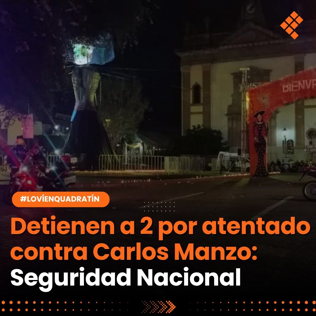 Quadratin_Hgo's tweet image. 🔴👉El Gabinete de Seguridad Nacional informó de la detención de dos involucrados por el atentado del alcalde de Uruapan Carlos Manzo; aseguran, no quedará impune.
acortar.link/S23Nn7
#LoVíEnQuadratín