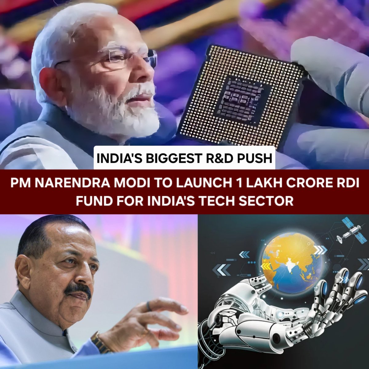 Times_of_Cinema's tweet image. PM @narendramodi will launch the ₹1 Lakh Crore Research Development and Innovation (RDI) Fund at ESTIC 2025 on November 3! 🚀

India&apos;s biggest ever push for private sector R&amp;amp;D, powering DeepTech, startups, and innovation. 🇮🇳

#RDIFund #IndianTech #Innovation #MakeInIndia