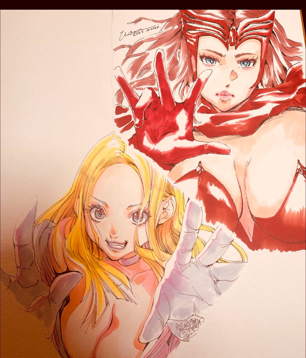 ジャパコミ関連で合同色紙が依頼が回ってきたので描かせていただきました〜。
配置は右上で、キャラはスカーレットウィッチでした。他の作家の方の絵も楽しみです^_^ 