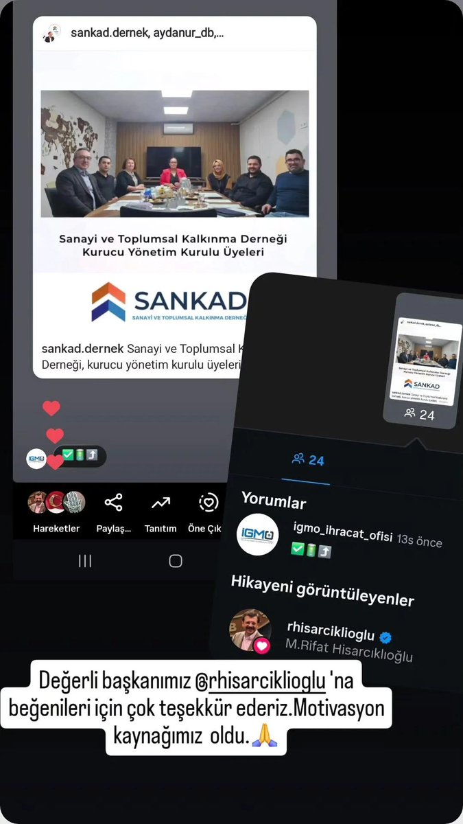 Sanayi ve Toplumsal Kalkınma Derneğimizin açılışında bizlere beğenilerini göndererek motive eden Sn. Rıfat Hisarcıklıoğlu’na teşekkür ederiz. 🙏

#SANKAD #sanayi #toplum #dernek #Samsun