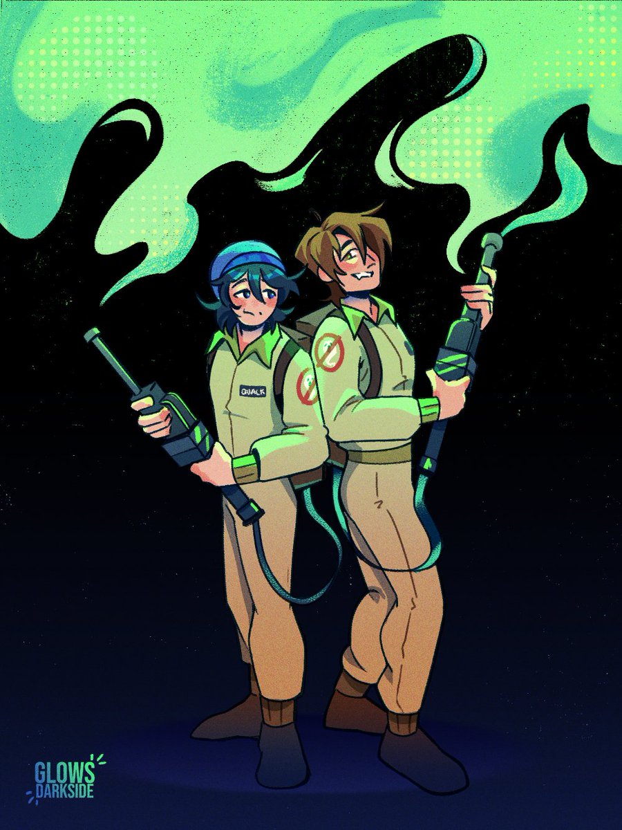 glowsdarkside's tweet image. Who you gonna call? GHOSTBUSTERS!!👻💚

Primer jalowin de los chicos de Midnight Track✨
#Luckityfanart #MidnightTrackAU #Halloween