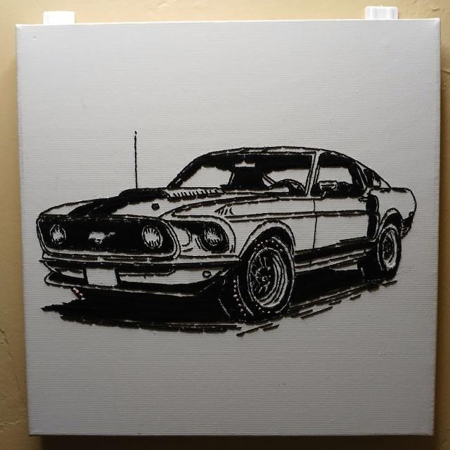 You finally found a full threaded classical Ford Mustang 🪡🧵