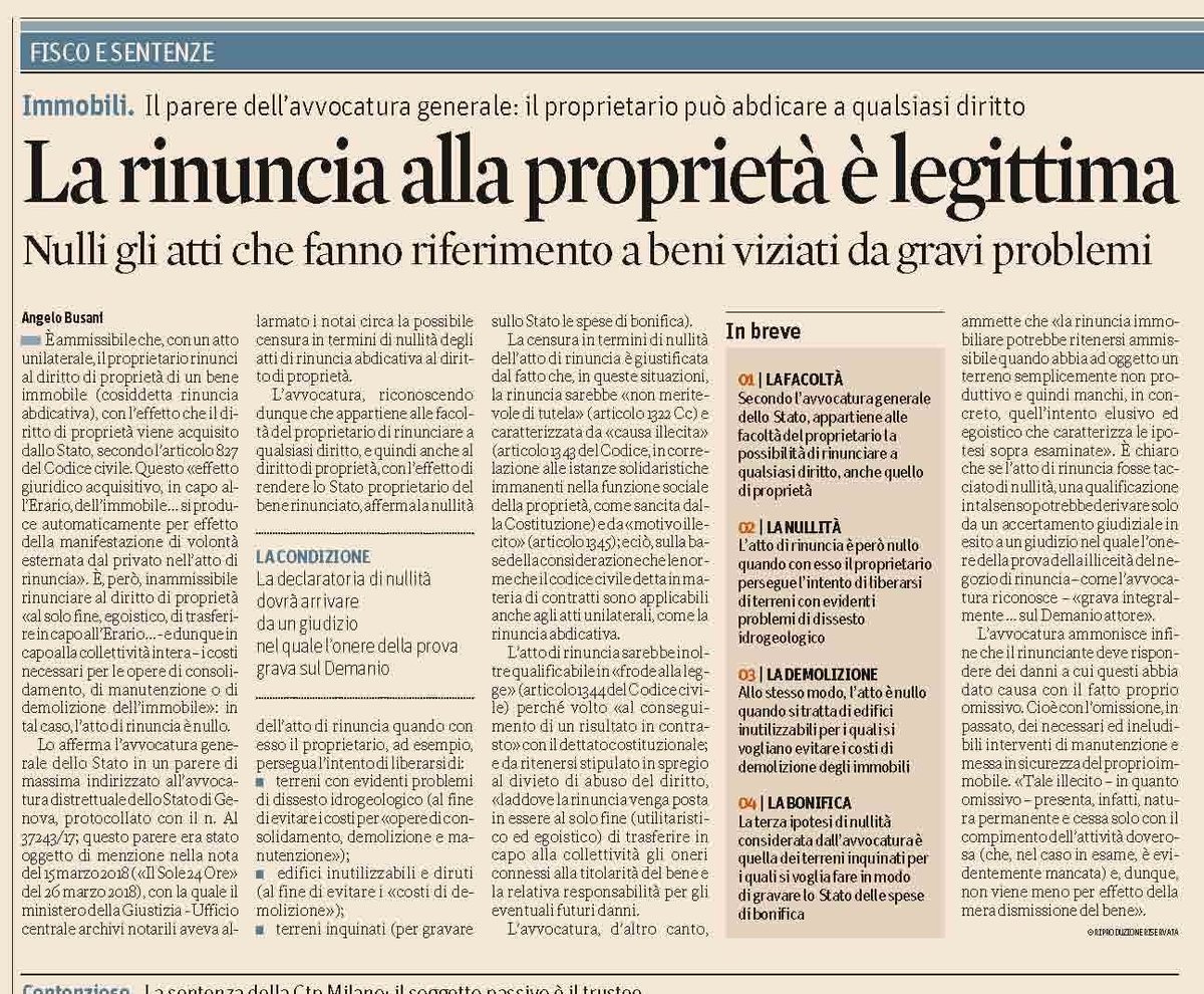 studionotarile_'s tweet photo. Cassazione Sezioni Unite 11 agosto 2025, Sentenza n. 23093: in periodi di profonda crisi economica e di conseguente diminuzione di liquidità nella composizione patrimoniale delle famiglie, sempre più spesso i proprietari di immobili si trovano a detenerli non come ricchezza (..) https://t.co/SpyTZ7PqsI