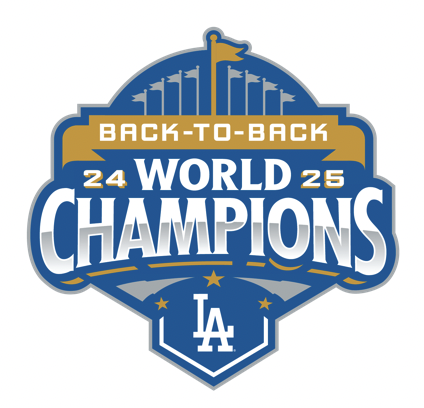 The Dodgers Back-to-Back World Champions Logo