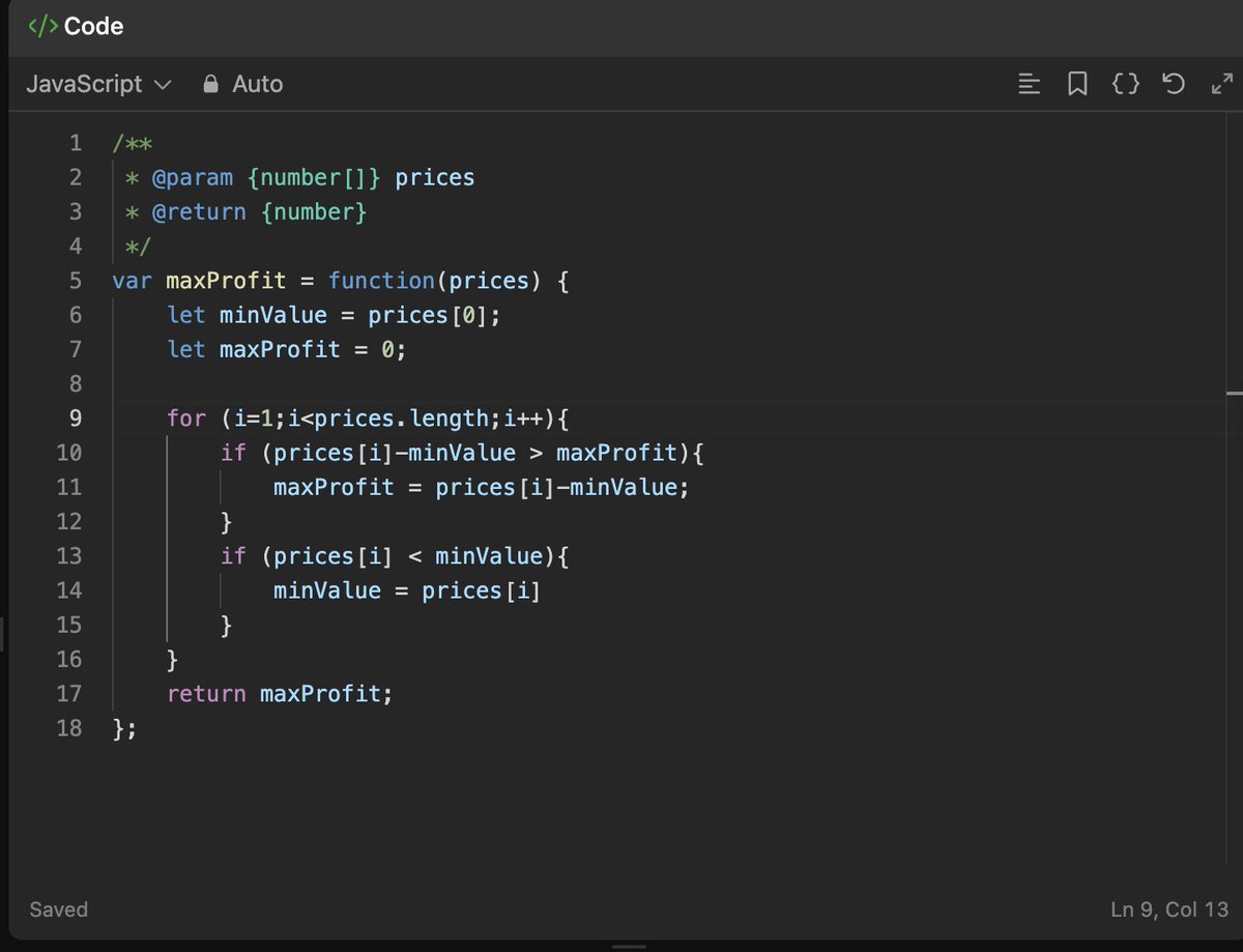 _iamganesh_'s tweet image. Day 04 : Best Time to Buy and Sell Stock ✅
Solved one of the most popular DSA problems today.
Learnt how to track minimum prices and maximize profit efficiently using a single pass (O(n)).
#100DaysOfCode #DSA #ProblemSolving