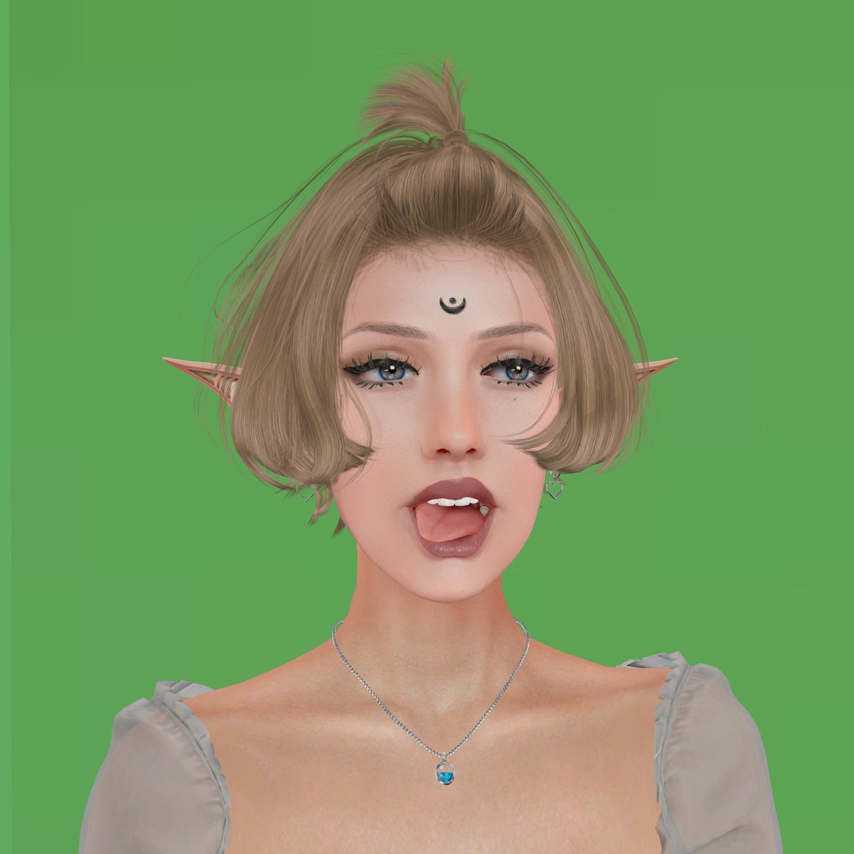 LeL Axisが苦手な〈小さめに開いた口〉や〈ちょっとだけ出した舌〉など、お口まわりがめちゃ優秀な表情HUD！数は少ないけど実用的な表情の眉毛もいい感じ。
下のSSだと左みたいな口元や右みたいな目元がなかなか難しかったので変顔好きには大変ありがたい逸品です✨