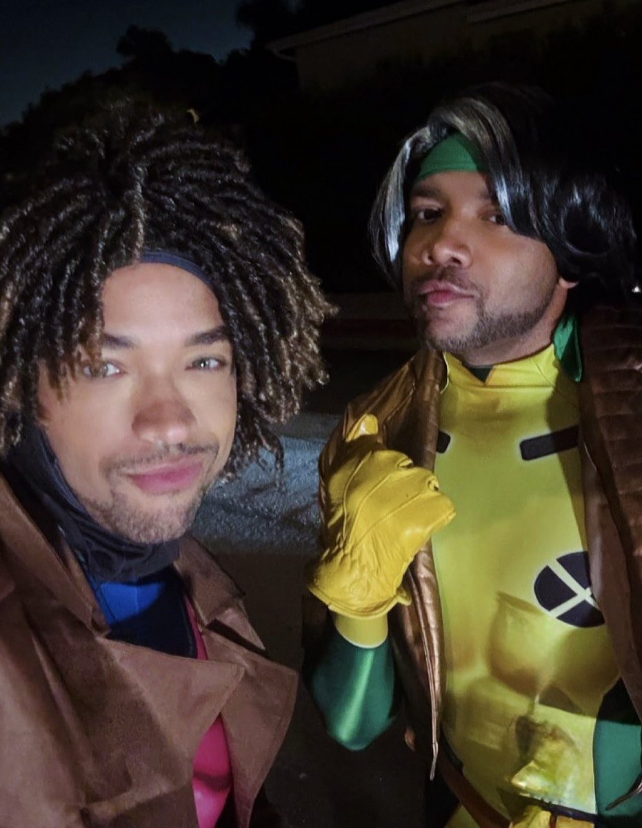 X-Men…but make it black…. #Gambit #Rogue #Xmen #Costume #Halloween