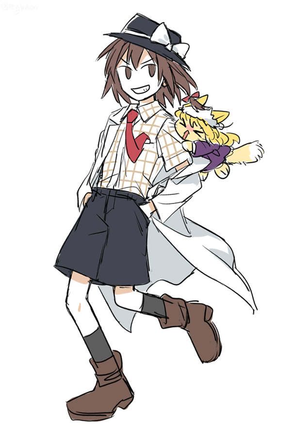 マエリベリー・ハーン ,宇佐見蓮子 「ブルスカにあげてた落書き」|くれく🌓のイラスト