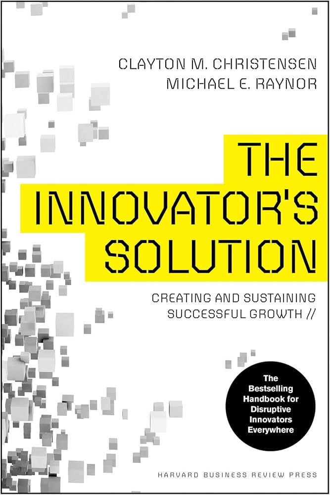 I recently reread Clayton Christensen's The Innovator's Solution: Creating and Sustaining Successful Growth, rating 9/10, a very good extension to The Innovator's Dilemma, but not a must read