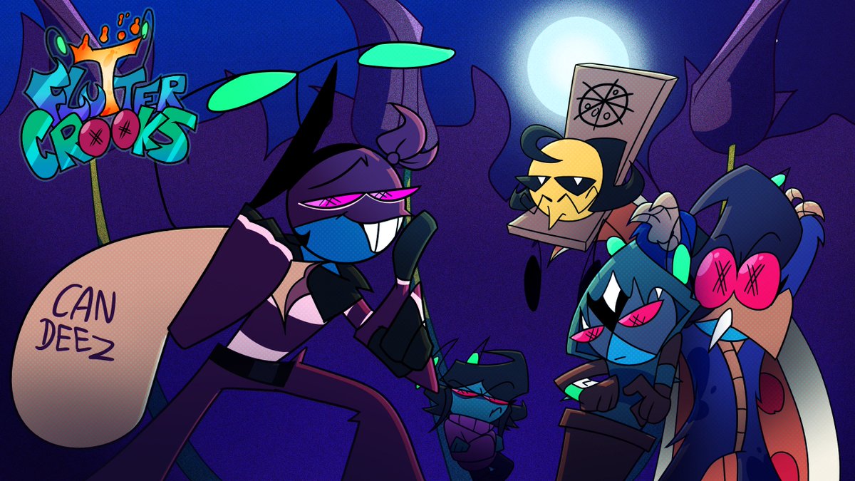 LET'S PRETEND IT'S STILL HALLOWEEN...
Happy Halloween!! 🎃🪰 Our Crooks sure know how to get spooky...

More updates on the pilot very soon.
#fluttercrooks #IndieAnimation #Halloween2025