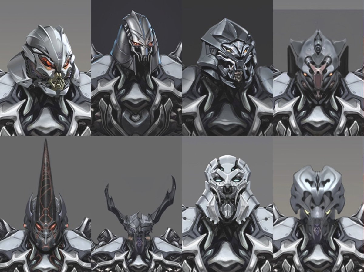 #トランスフォーマー

実写映画一作目のメガトロン様の頭部コンセプトアート。制作段階ではスタスクの頭部もメガトロン様の頭部デザインのひとつに含まれていた。