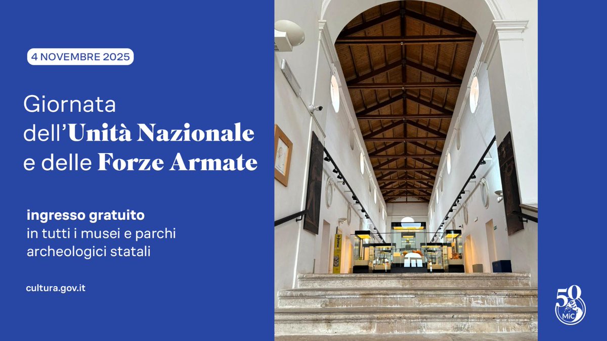 Gli ingressi gratuiti al <a href="/Museo_Eboli/">MuseoArcheologicoNazionaleEboli</a> non finiscono qui!😍 
👉Martedì #4novembre, h.9/19 (ultimo ingresso h.18.30) apertura gratuita per la Giornata dell'Unità Nazionale e delle Forze Armate.🆓 
Vi aspettiamo con le nostre visite guidate gratuite.🤗
<a href="/MinervaArmata/">MinervaArmata </a> <a href="/stelle_lune/">eleonora</a>