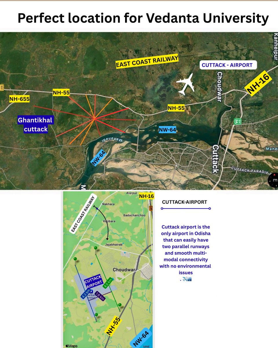 <a href="/AnilAgarwal_Ved/">Anil Agarwal</a> Sir, Vedanta University needs about 6,000 acres of land close to a water body and an airport. Cuttack district already fits these needs perfectly. It’s worth exploring Cuttack, as Puri faces eco-sensitive restrictions and religious challenges.

<a href="/Vedanta_Group/">Vedanta Group</a>