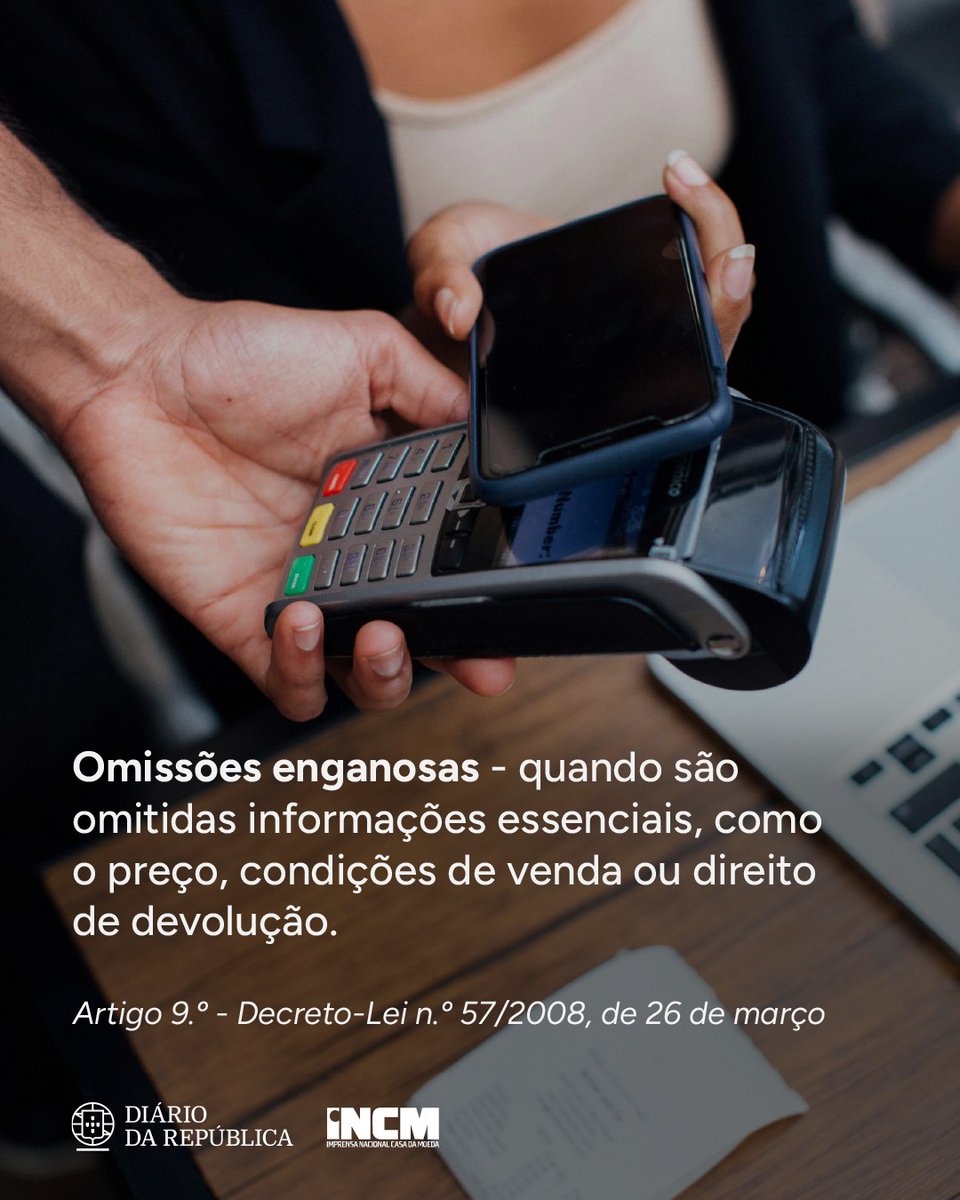 diariorepublica's tweet photo. Aproveite as compras, conhecendo os seus direitos. Lembre-se: a lei protege o consumidor contra práticas enganosas e agressivas 🛍️
Saiba mais aqui: https://t.co/zyRtE8UDJa
#diariodarepublica #direitosdoconsumidor #consumidor #portugal https://t.co/2wawAKq3iM