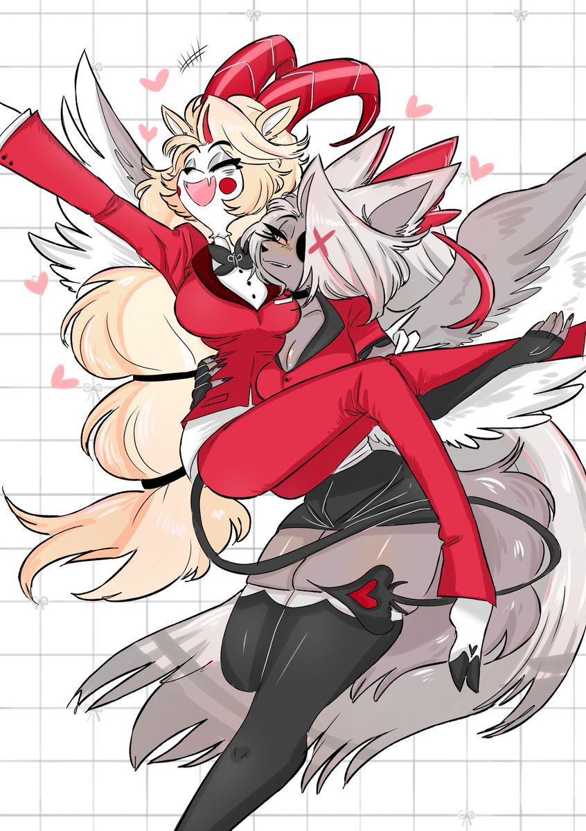 #HazbinHotel
#chaggie
🐐x🐺