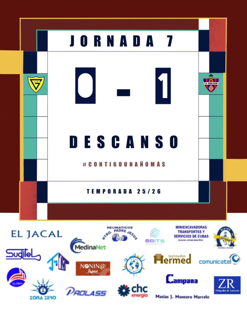 ⏸️ DESCANSO 
45’ | 0️⃣-1️⃣

#CONTIGOUNAÑOMÁS