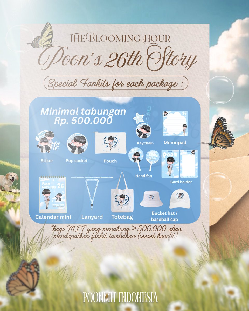 Poonmit_id's tweet image. Bagi yang mau join project ini, projectnya masih sama ya yaitu project “Nabung Bareng Poonmit Indonesia”

Project akan kami buka sampai 30/11/25. Bagi yang ingin ikut nabung / berdonasi, dengan min Rp. 200.000 kalian bisa dapetin fankit2 lucu ini💖

#Poon26thBirthdayProjects