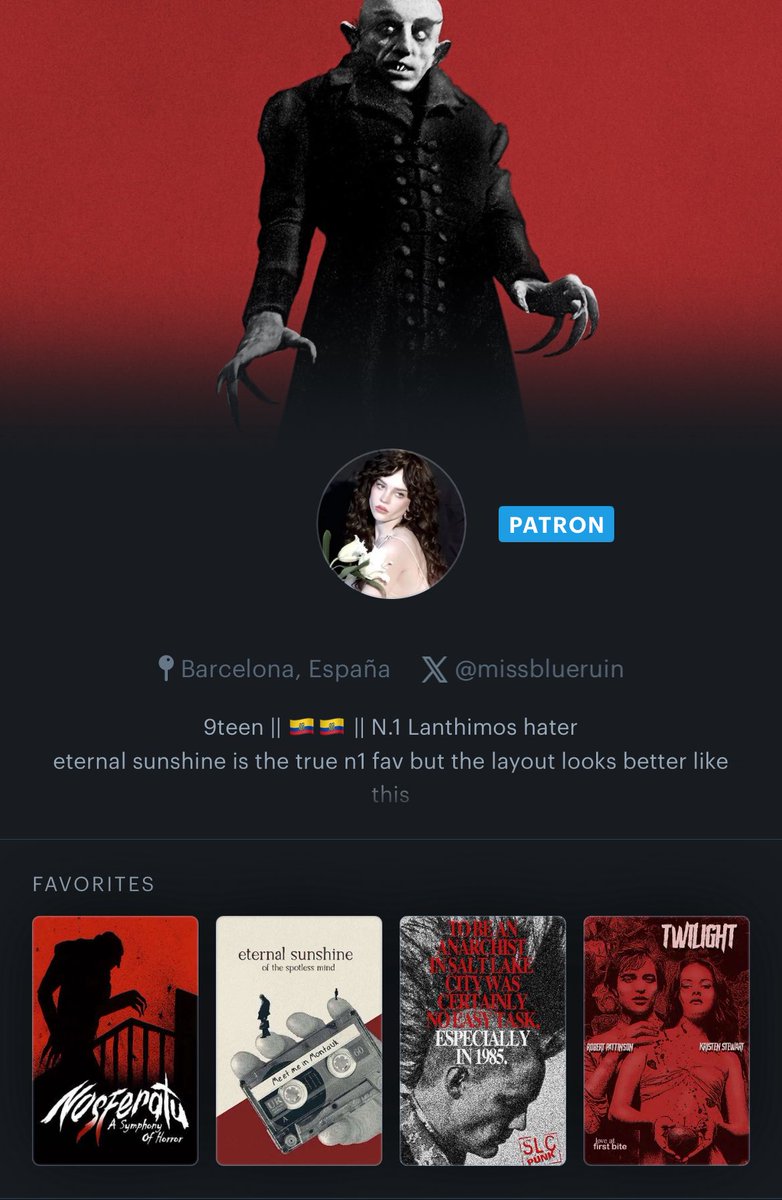missblueruin's tweet image. me + my letterboxd top 4