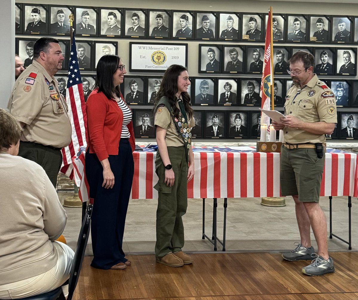 RepDelozier's tweet image. I was able to congratulate Meredith Wagner, the newest Hampden Twp Troop 196 Eagle Scout.  Her ceremony was held at American Legion Post 109 in Mechanicsburg. She worked hard on her project of Bat Houses in Srouji Park.  Great Job!