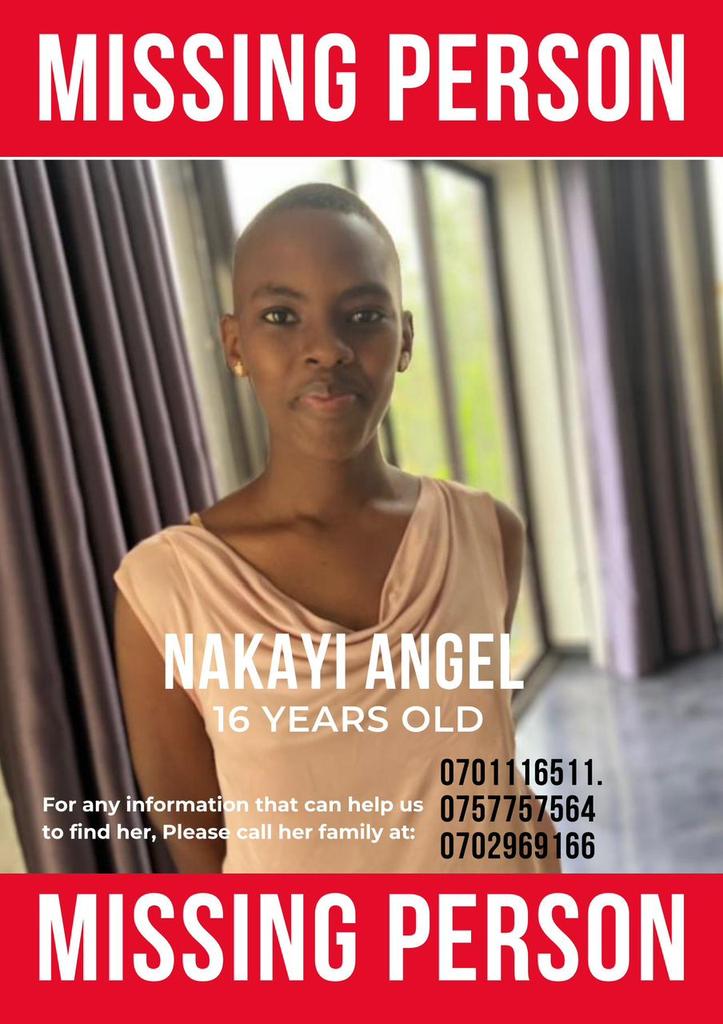 A family in Masaka is looking for this young girl who mysteriously went missing after her S4 exams. Please, any information about her whereabouts is welcomed.