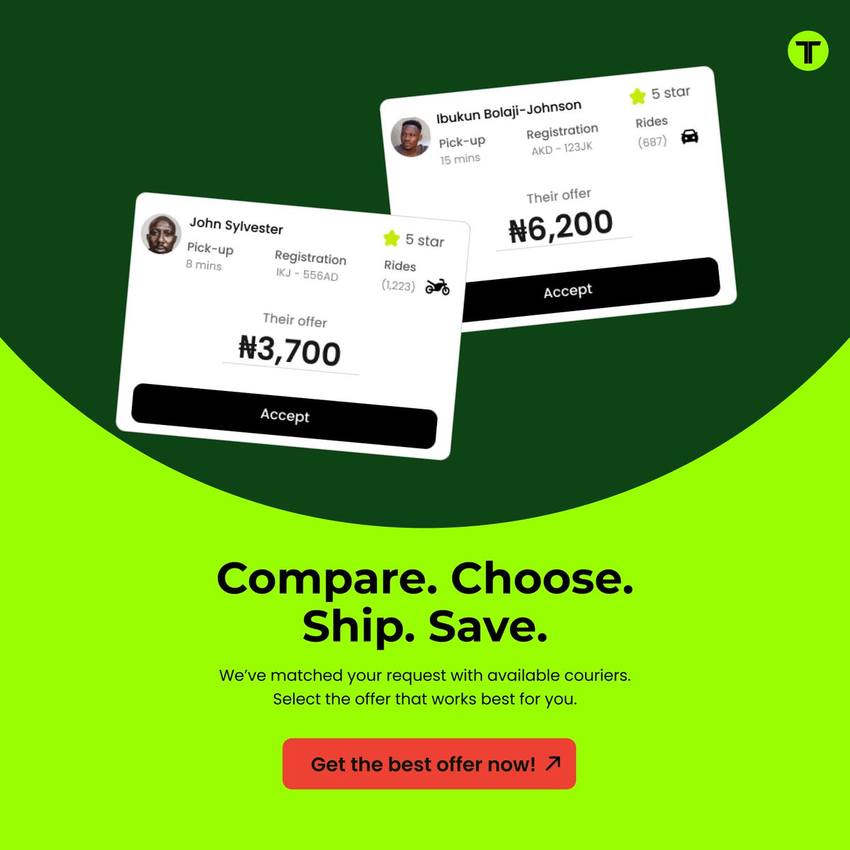 usetrippa's tweet photo. Why lock into one delivery option when your business can access multiple offers in seconds?
With Trippa, you’re connected to vetted logistics providers each offering different rates, and timelines.
Compare options, choose and ship within your city, interstate and internationally. https://t.co/rZybRt3McY