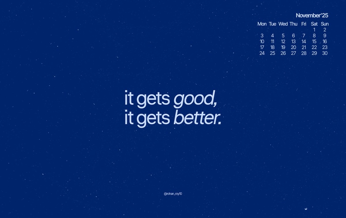 rohan_roy10's tweet photo. New month, new reminders 🌿
I’ve designed a fresh set of wallpapers — minimal, mindful, and made to keep you grounded through November. (1/2)
Save it. Share it. Let it speak to you daily.✨
#Wallpaper #WallpaperDrop #MindfulDesign #DigitalArt #WordsToLiveBy #MinimalWallpapers https://t.co/Z0vOaIGT7Q