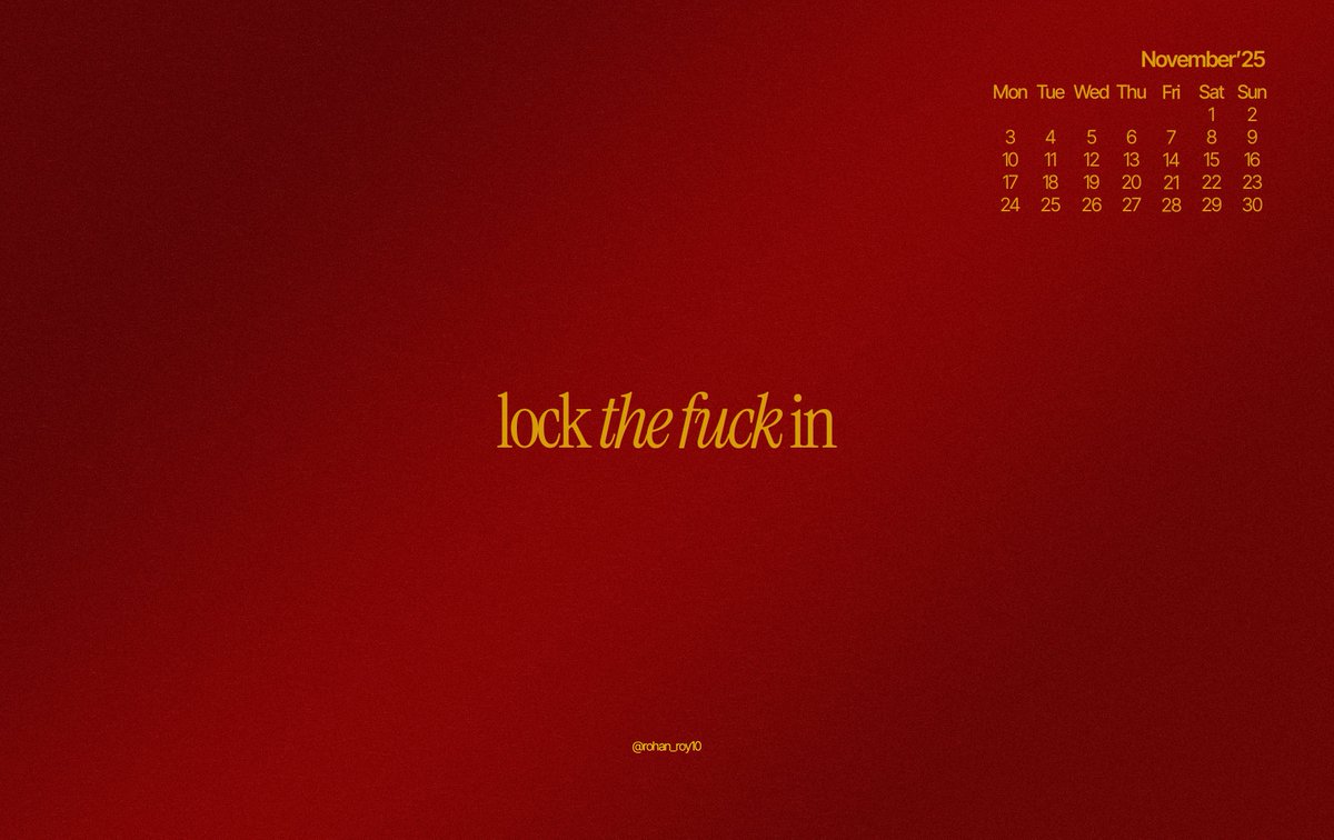 rohan_roy10's tweet photo. New month, new reminders 🌿
I’ve designed a fresh set of wallpapers — minimal, mindful, and made to keep you grounded through November. (1/2)
Save it. Share it. Let it speak to you daily.✨
#Wallpaper #WallpaperDrop #MindfulDesign #DigitalArt #WordsToLiveBy #MinimalWallpapers https://t.co/Z0vOaIGT7Q