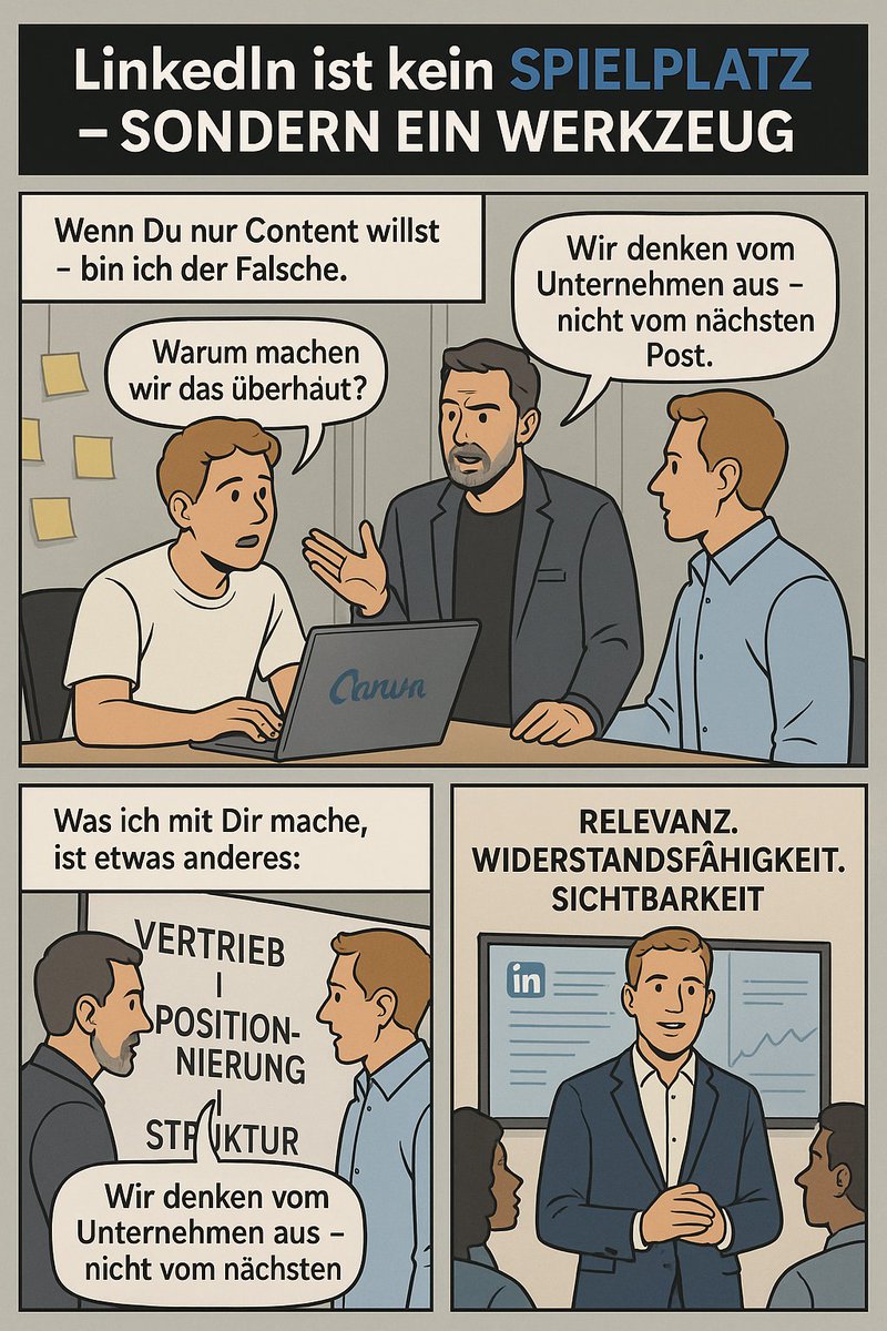 🚀 Unternehmen aufs nächste Level? Kein Content-Guru. Dafür: Strategie für Vertrieb &amp; Positionierung, denken vom Unternehmen aus, Strukturen für Krisenzeiten. LinkedIn = Werkzeug. Klarheit &amp; Fokus statt Likes! 
👉 t2m.io/RP-Termin

#PusterhoferRudolf #KLARTEXTvertrieb