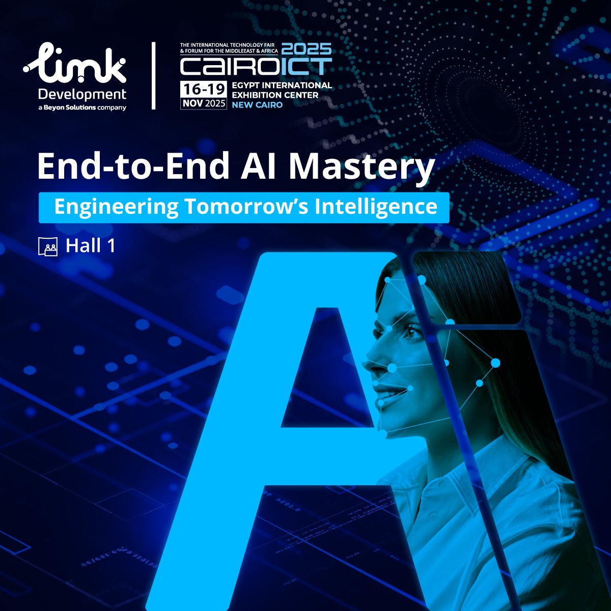 linkdevelopment's tweet image. Only 2 weeks to go!

Join Link Development at CAIRO ICT 2025, the 29th round of the region’s premier technology exhibition, taking place from November 16–19 at the Egypt International Exhibition Centre, New Cairo.

Under the theme “End-to-End AI Mastery: Engineering Tomorrow’s…